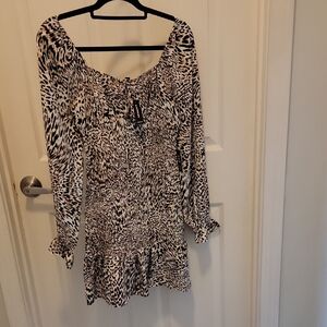 Express Animal Print Mini Dress